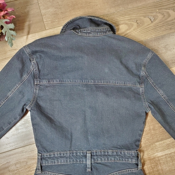 NWT Universal Thread Long Sleeve Black Wash Denim Maxi Dress Women's Size 0 - Picture 16 of 16